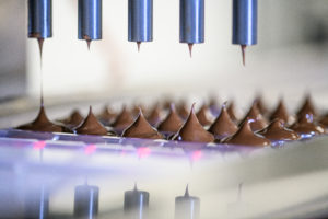 Nove luxury cannabis chocolates in production at the Medically Correct cannabis kitchen.